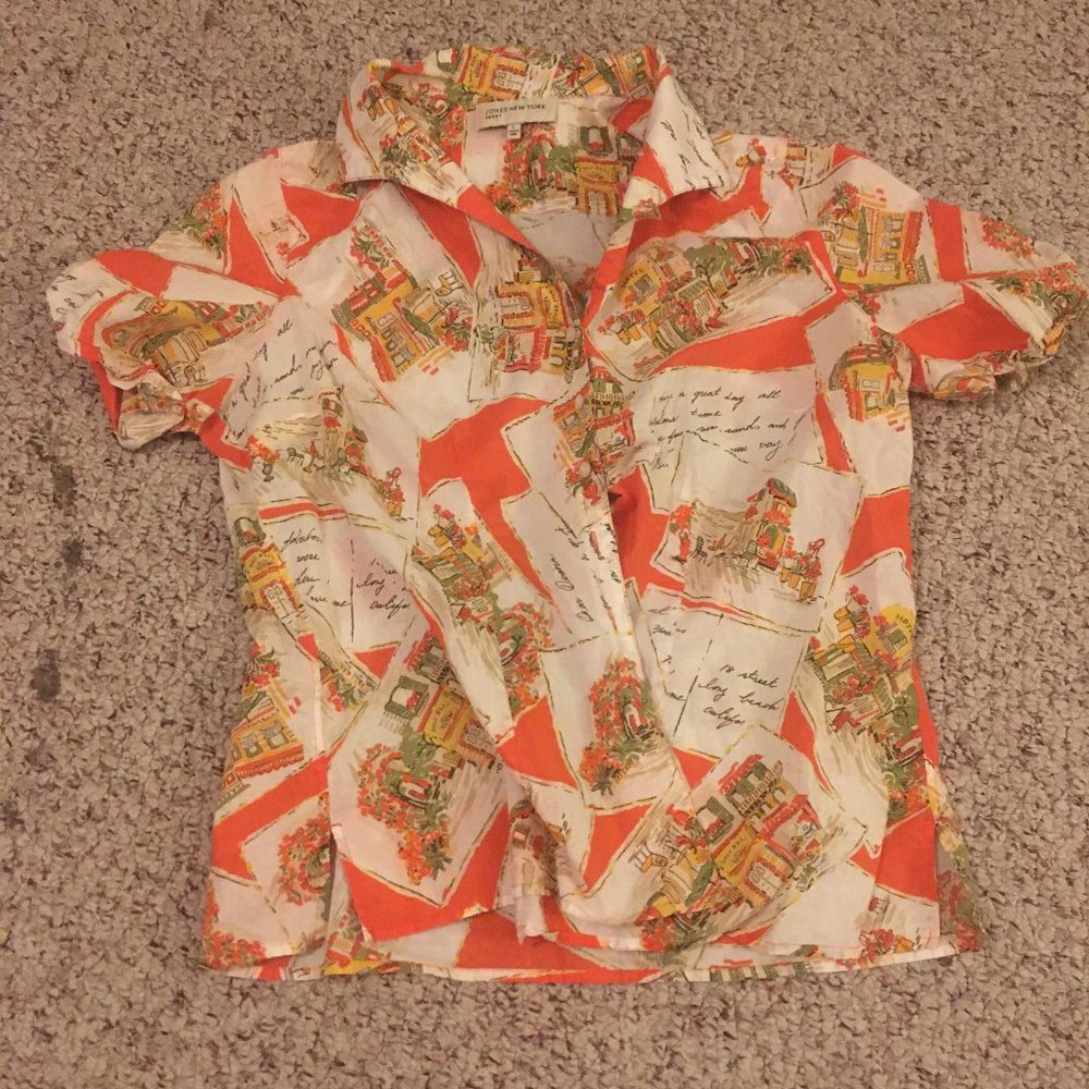 Button down shirt colorful patterned
